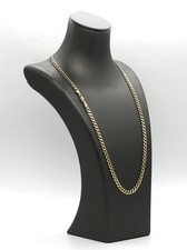 Solid 14K Yellow Gold Cuban Curb Link Chain Necklace 5mm 22" Italian 18.4g