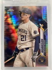 🔥2020 Topps Chrome Prizm Refractor  #U-15 Logan Morrison Milwaukee Brewers/99🔥