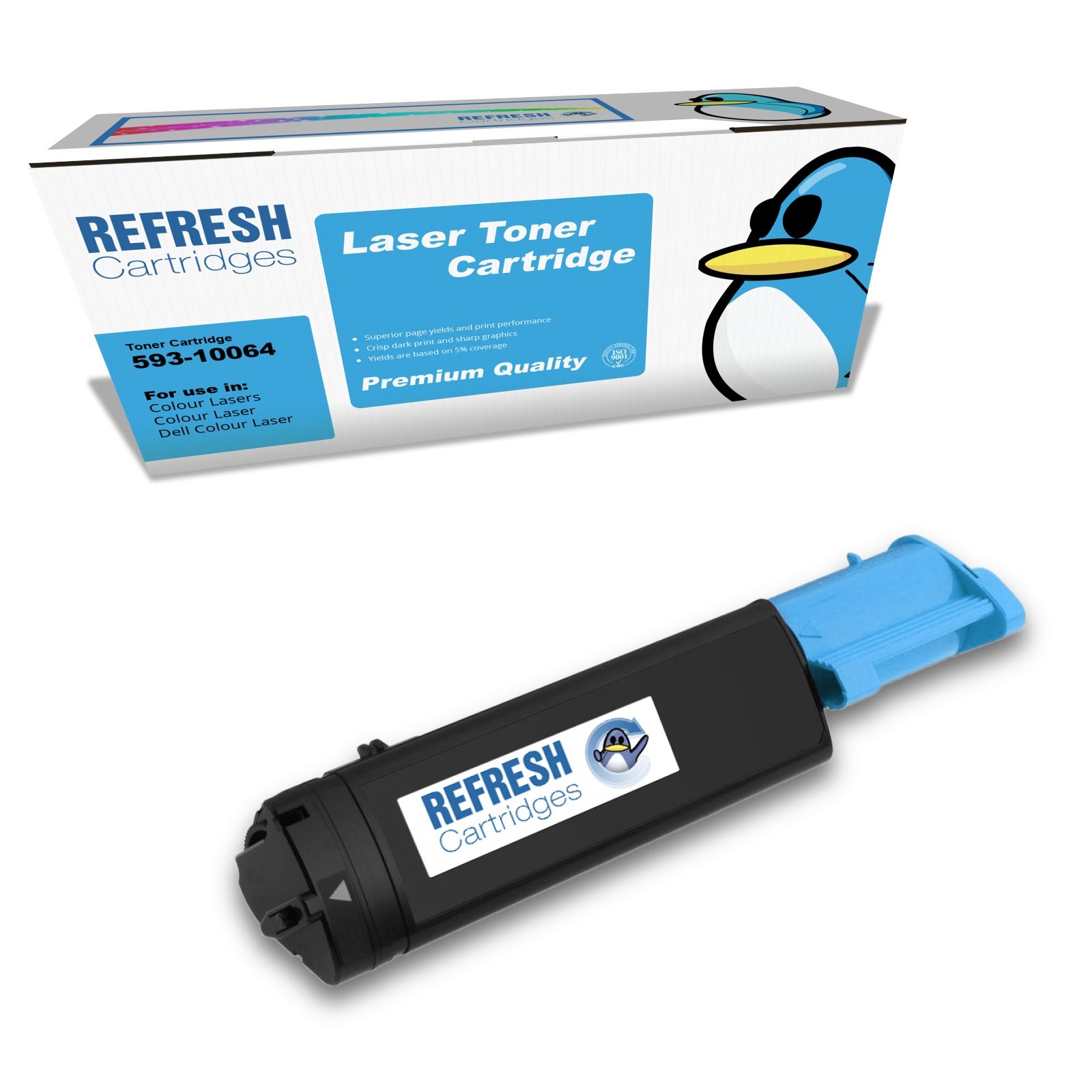 Refresh Cartridges Cyan 593-10064 Toner Compatible With Dell Printers