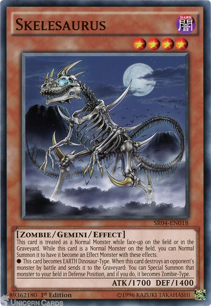SR04-EN018 Skelesaurus 1st Edition Mint YuGiOh Card