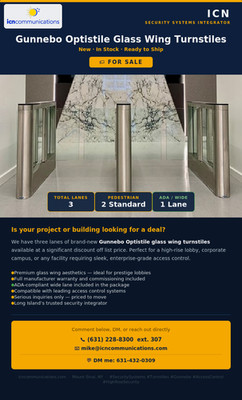 Optical Building Entrance Turnstiles