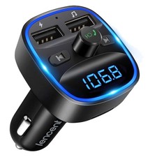 All-in-One Bluetooth FM Transmitter with Ambient Light  Powerful Audio Features