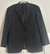 Canali Blazer Mens 42S Black 100 Wool 2-Button Sport Coat Italy