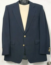 Jack Nicklaus Navy Blazer 42R Wool Blend Gold Buttons USA Made