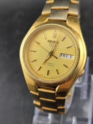 w/ Running Video: NICE Seiko 5 Automatic 21 Jewels Men's Watch 7S26-02F0