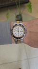 Vintage Seiko SQ Blue Bezel Day-Date. Reference (5Y23-6199) 39mm