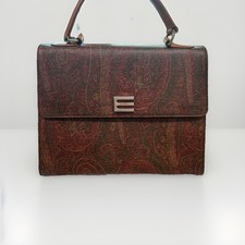 ETRO Paisley Leather 2 Way Shoulder Handbag V...