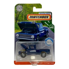 Matchbox Moving Parts MBX Road Trip 63 Chevy C10 Pickup Truck Blue