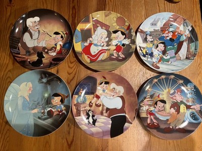 Set of 6 Vintage Disney Knowles Collector Plates Pinocchio limited edition