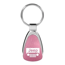 Au-Tomotive Gold, Inc. Officially Licensed Pink Teardrop Key Chain for Jeep G...