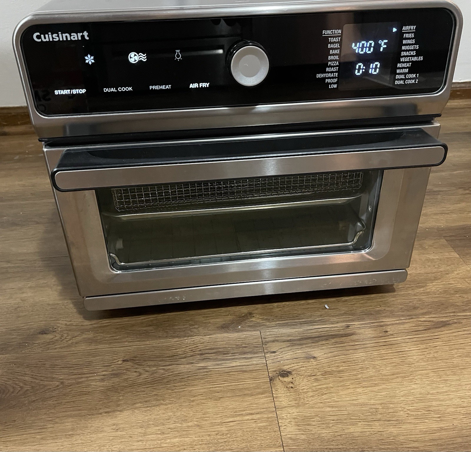 Air Fryer Dual Cook Preheat Digital Timer Silver