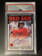 2021 Topps Rafael Devers 1986 35th Anniversary Auto #86A-RD PSA 9