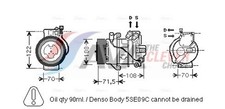 AVA Clever Choice Kompressor Klimaanlage MCK008 für SMART FORFOUR 454 030 033