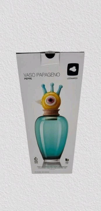 LEONARDO Vase Glasvase PAPAGENO "PEPPE" 45cm NEU & OVP türkis UVP 159,- EUR..... - Bild 4 von 4