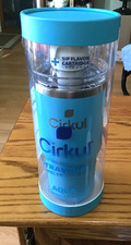 New Cirkul 24 oz. On The Go Straw Sip Tumbler Aqua 1 Star Blast Cartridge