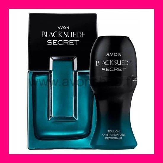 BLACK SUEDE SECRET lot Eau de Toilette & déodorant à bille pour HOMME AVON - Photo 1/1