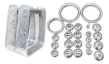 Herraje Para Montura Charra Charro LUXURY Saddle Aluminum Kit Fittings MEXICO