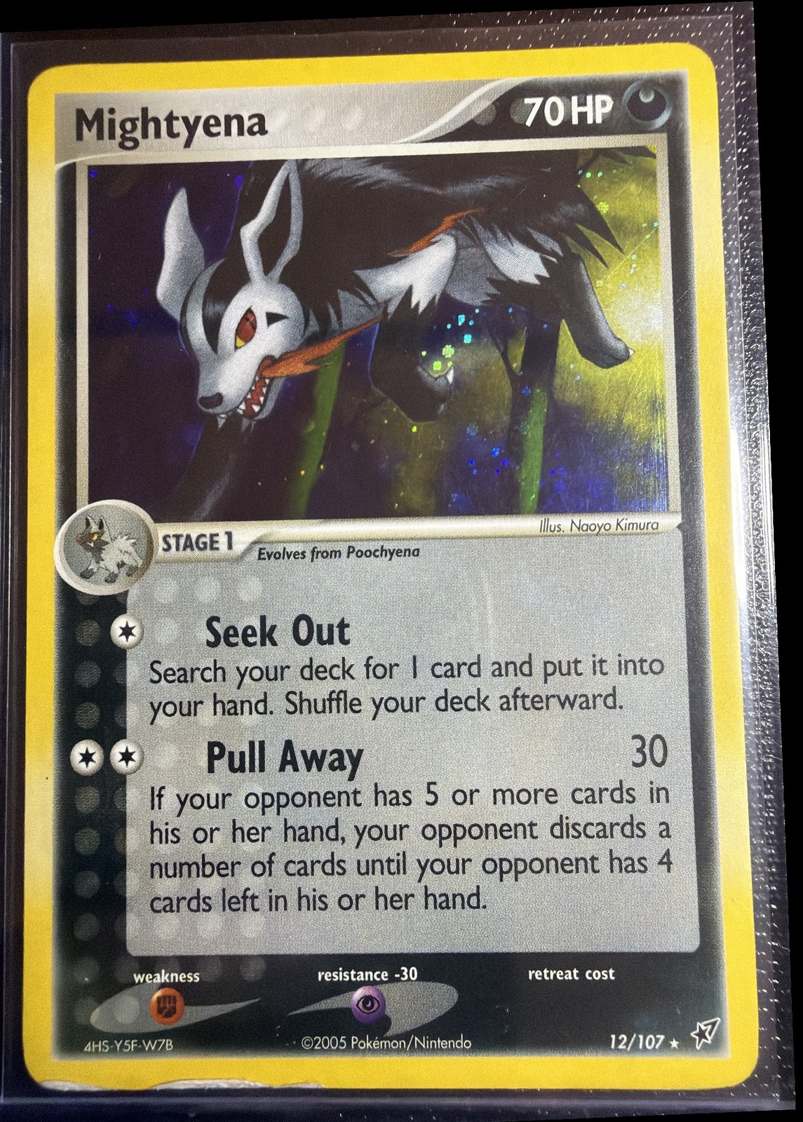 Pokemon Mightyena 12/107 EX Deoxys Holo English Ungraded