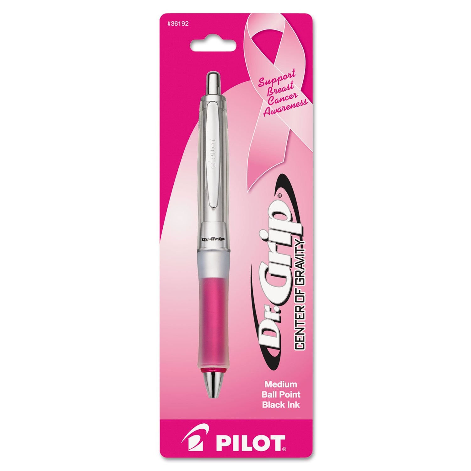 PILOT Dr. Grip Center of Gravity - Breast Cancer Awareness Refillable &