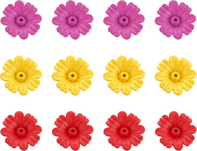 12 Pack Hummingbird Feeder Replacement Flowers Soft Silicone Bee Guard Feeding P