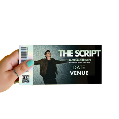 The Script Ticket Gift Reveal Man In The Arena Tour Mock Gift Souvenir Ticket