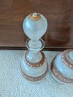Antique/Vintage Bristol Glass Enameled decanters set of 2 9 1/2" — photo 3