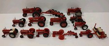 Ertl Case Ih Farmall Massey Harris Ferguson Tractor Lot Implements 1/64 Scale