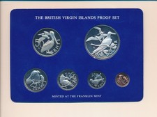 BRITISH VIRGIN ISLANDS - SILVER PROOF SET 1975 - BLUE SEALED SET