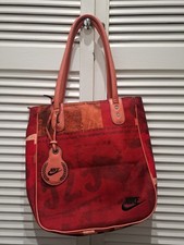 Vintage Nike Women's Tote Bag Red Art Print Limited Edition Canvas Shoulder Bag