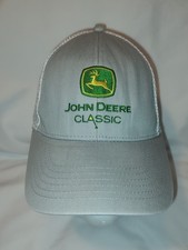 🔥 John Deere Classic Adjustable Hat Unisex Gray White Golf