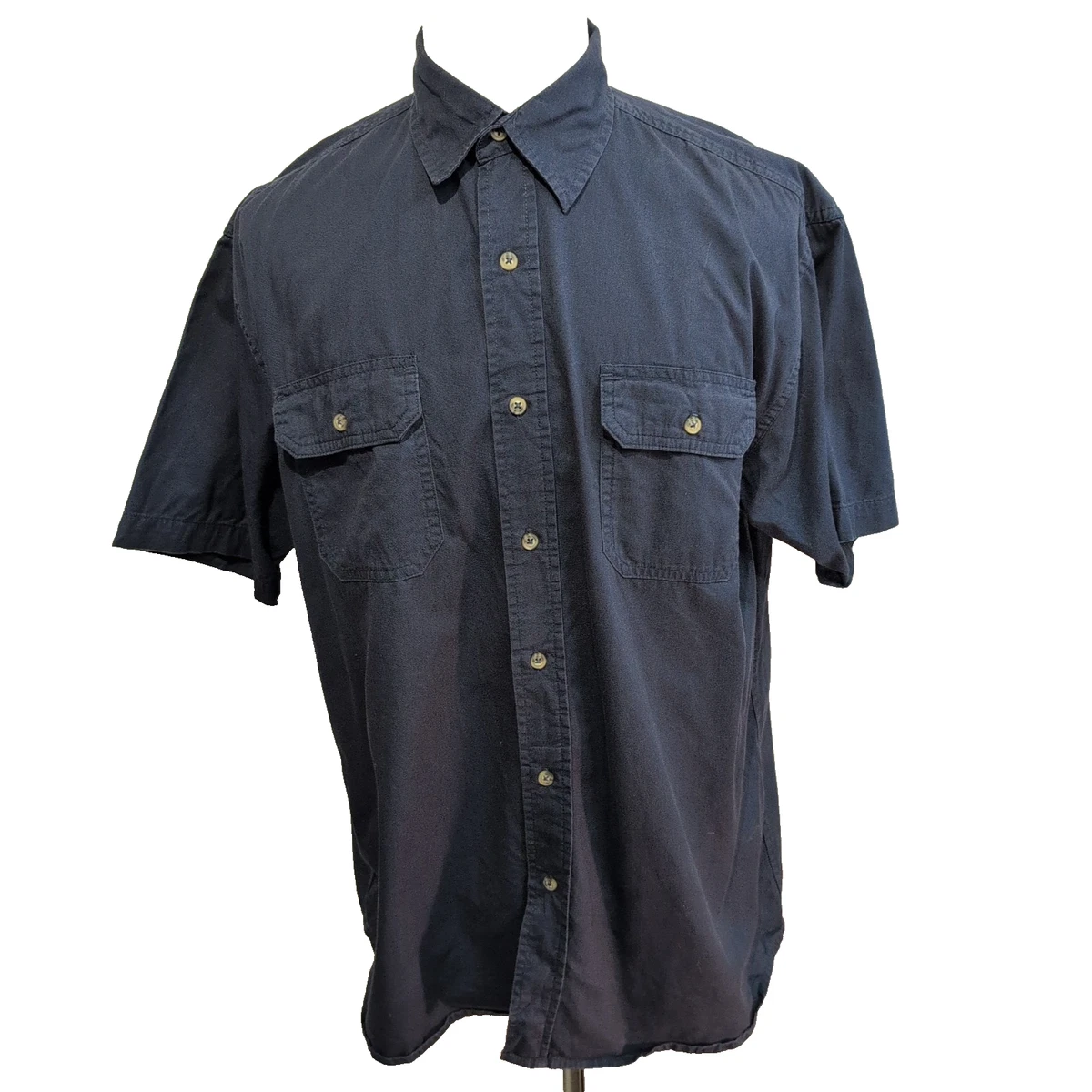 Chemise De Pêche Hook & Tackle Bleue, Manches Longues, Taille 2XL, Avec Poches, Tissu Woven