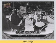 2024-25 Upper Deck Series 2 UD Canvas Black & White Justin Faulk #C126 READ f6d