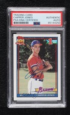 PSA/DNA 1991 Topps Chipper Jones #333 Certified Authentic Auto HOF sb0