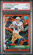 2025 TOPPS COSMIC CHROME LUNAR ECLIPSE #53 JUSTIN HERBERT 3/10 PSA 9
