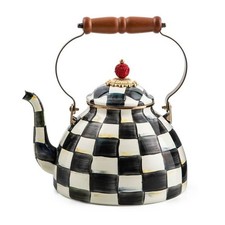 MacKENZIE CHILDS 3 QT COURTLY CHECK TEA KETTLE BNIB