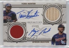 2022 Definitive Collection Dual Relic 17/35 Torii Hunter Byron Buxton Auto 0fo5