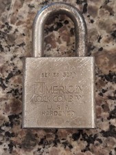 Vintage American Lock Company US Army Military Lock Series 5200 No Key
