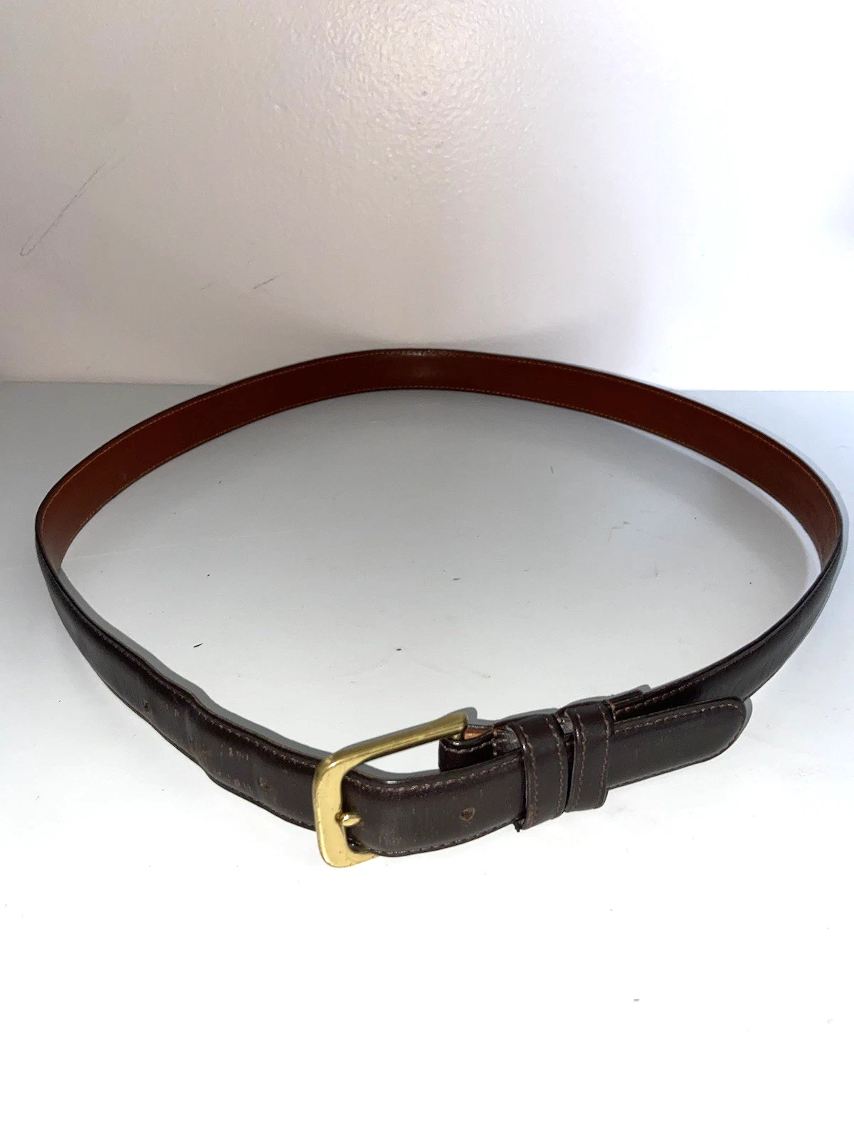 Cintura abito Coach in pelle di mucca brunita moka 5700 taglia 36 90