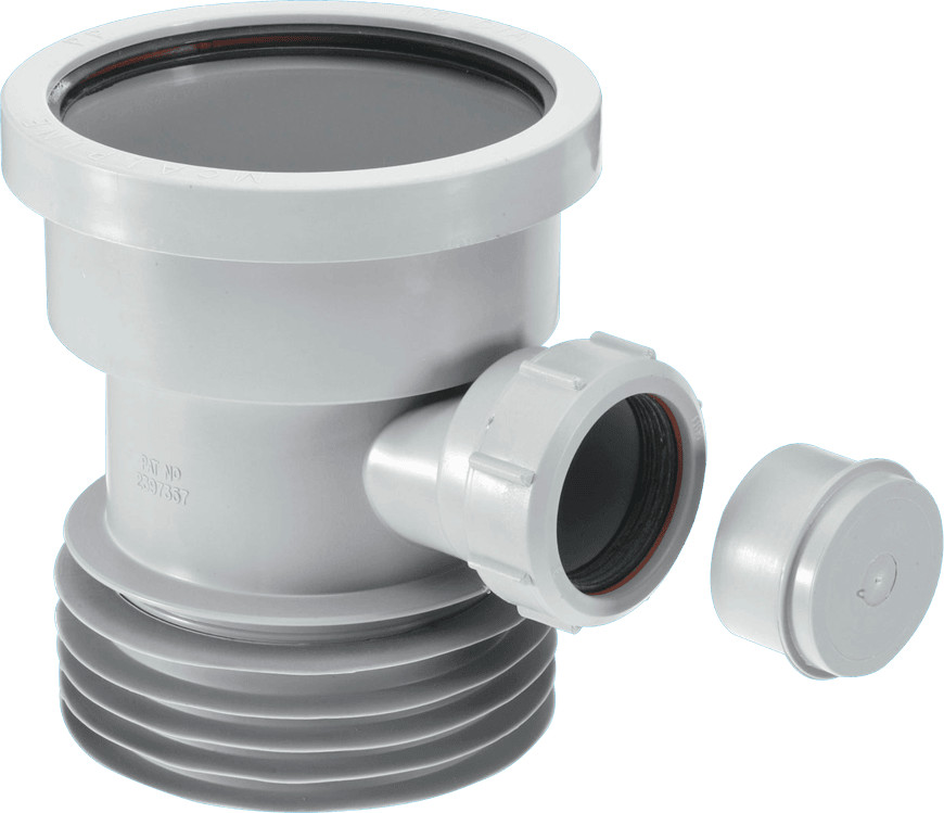 B&Q -  Dc1-Gr-Bo Grey Bossed Drain Connector - Image 2