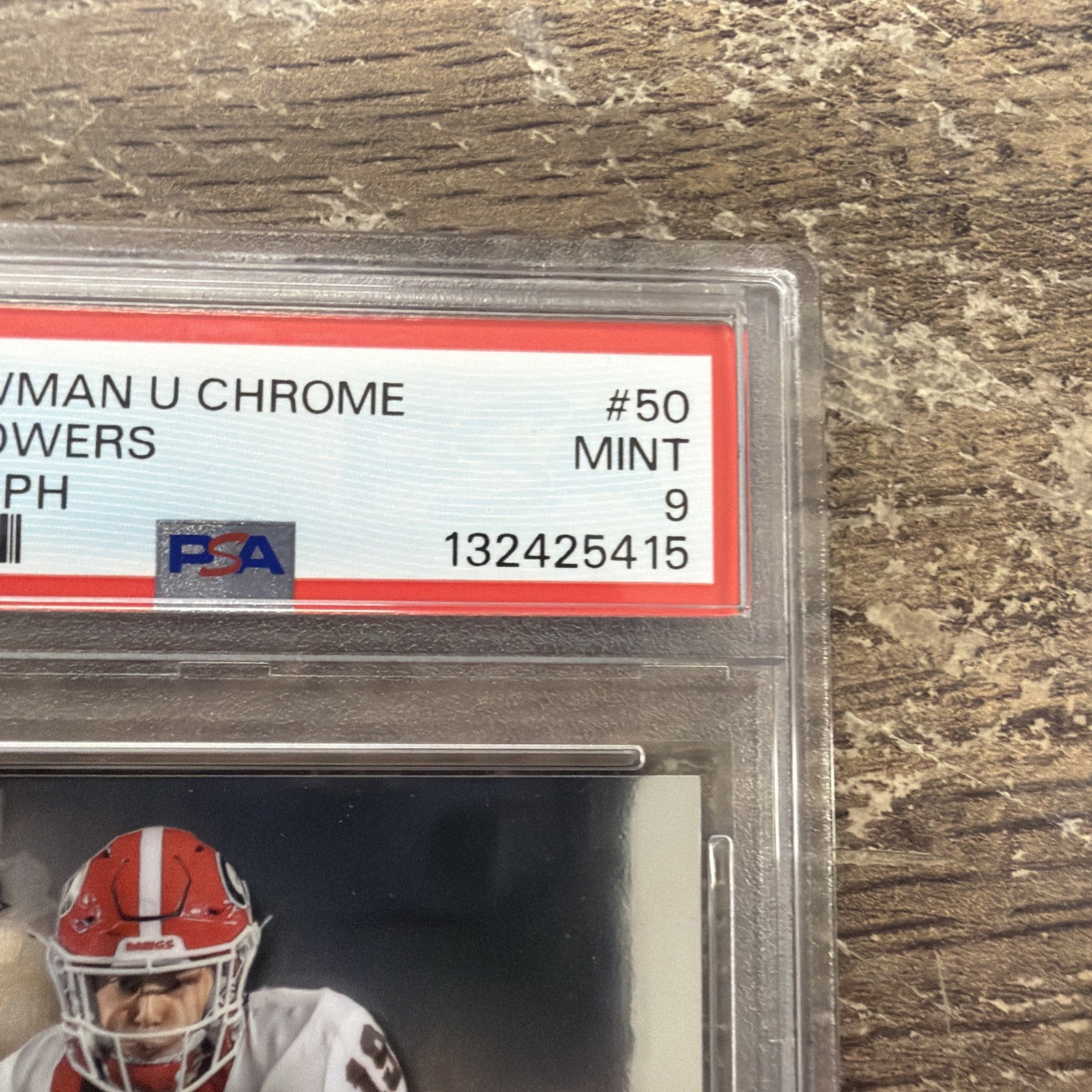 🔥Prospect Auto!🔥2023 Bowman U Chrome Brock Bowers 50 Autograph PSA MINT 9 view 2