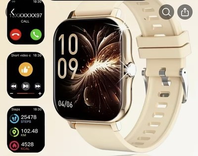 Smartwatch Amazfit GTR 40 mm Wear OS weiß, Silikonarmband, Anrufe, Musik