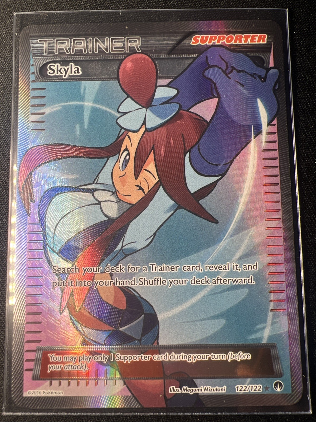 Pokémon TCG Skyla Breakpoint Holo Full Art Ultra Rare Trainer Card 122/122 NM