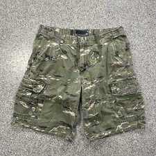 Vintage Oakley Cargo Shorts Mens 36 Green Camo Fatigue Pockets Cotton 90s Y2K