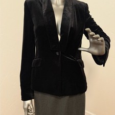 1. State Black Velour Holiday Whisigoth Boho Blazer