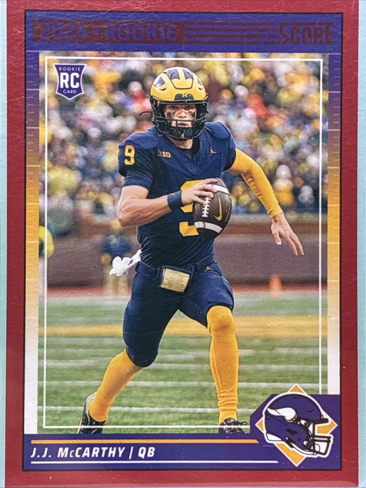 2024 Score - Rookies J.J. McCarthy #304 Red (RC)