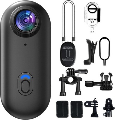 4K Mini Body Camera, 64GB Action Snap Cam, POV Snapcam, Thumb Size Hands Free