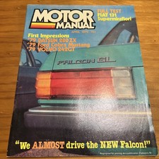 Motor Manual 1979 XD Falcon Fiat 131 Supermirafiori Datsun 280ZX Mustang Cobra
