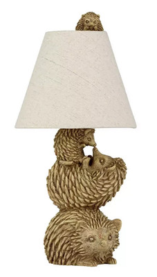 Forest Dawn Hedgehog Family Tischlampe - NEU in offener Verpackung