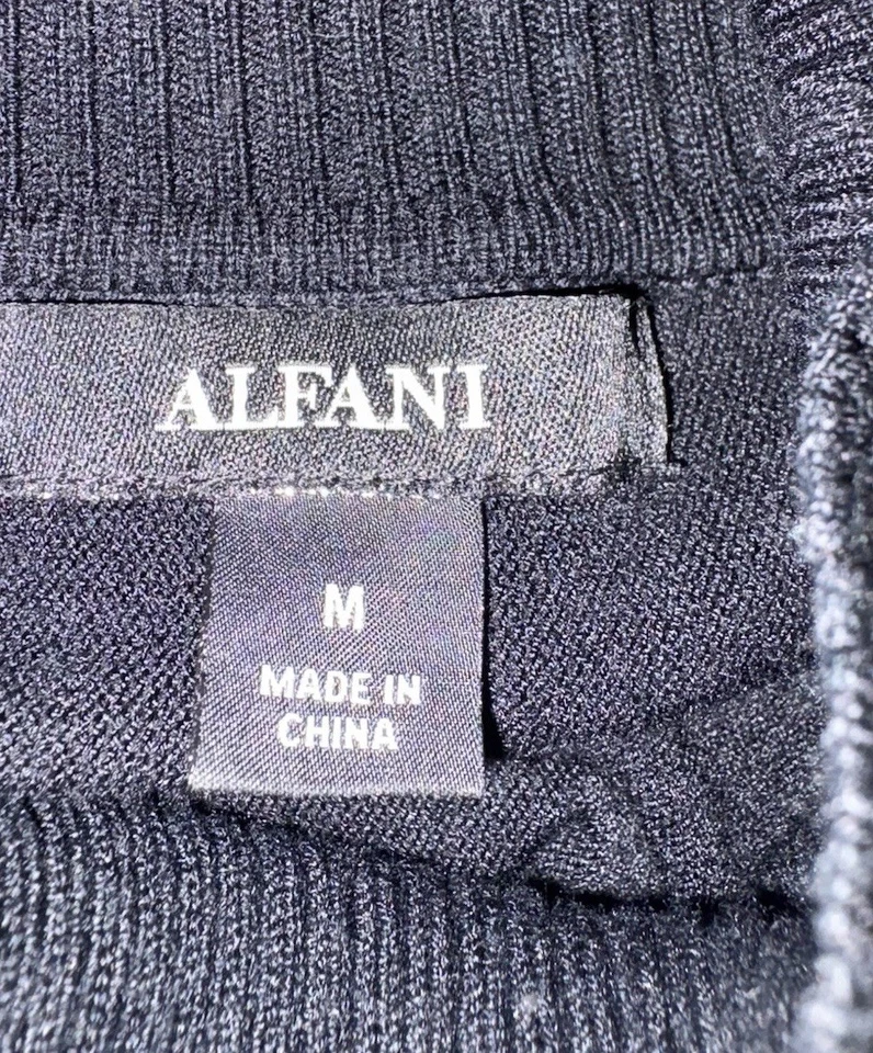 Poncho suéter de gran tamaño para mujer Alfani cuello alto talla M medio profundo negro 1 semana Foto 4 de 4