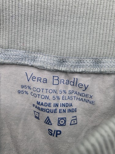 Vera Bradley Pants Womens Small Light Blue Paisley Print Lounge Jogger Cotton - Picture 5 of 6